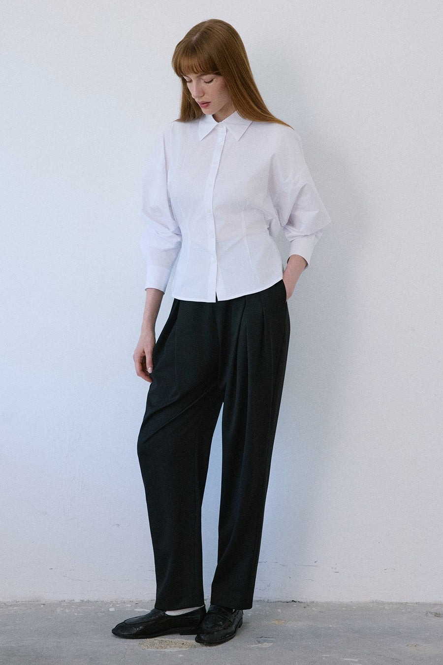 Dropped Shoulder Batwing Sleeve  Shirt