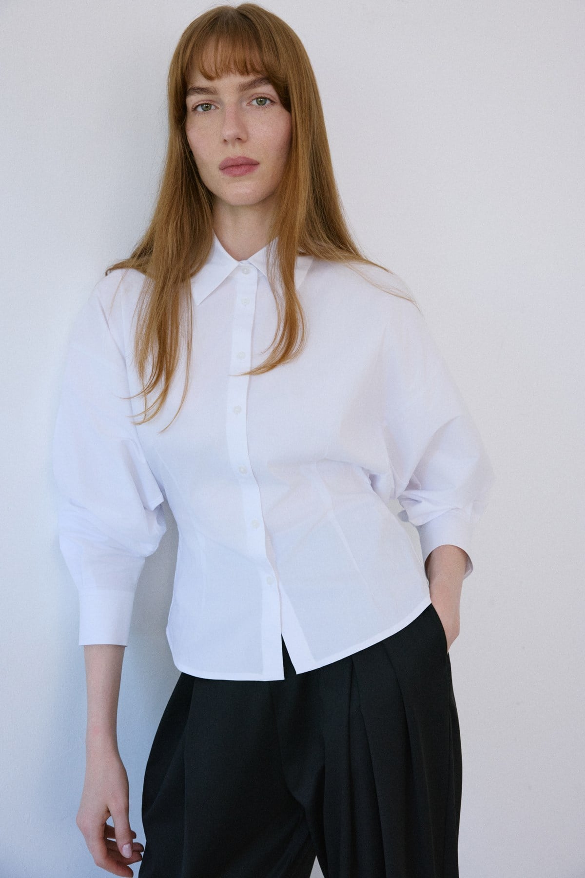 Dropped Shoulder Batwing Sleeve  Shirt