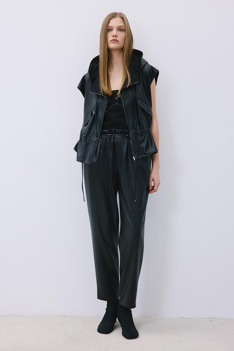 Faux Leather Relaxed Fit Pants