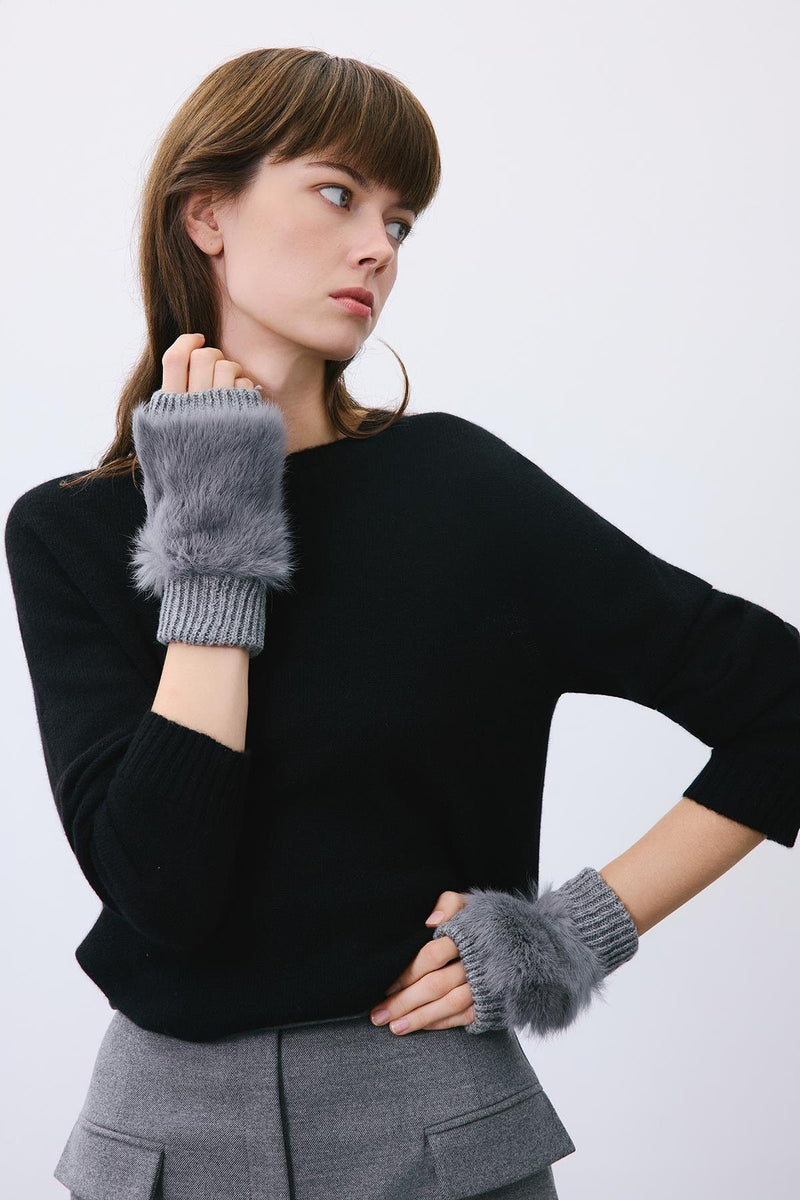 Fluffy  Knit Gloves