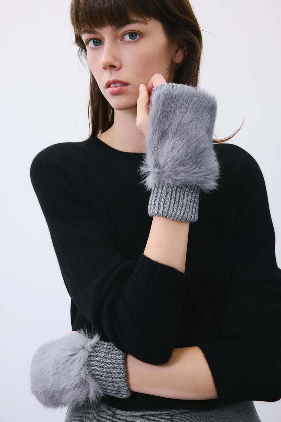 Fluffy  Knit Gloves