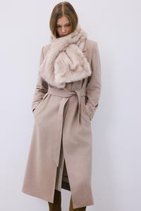 Beige Fluffy  Faux Fur Neck Warmer