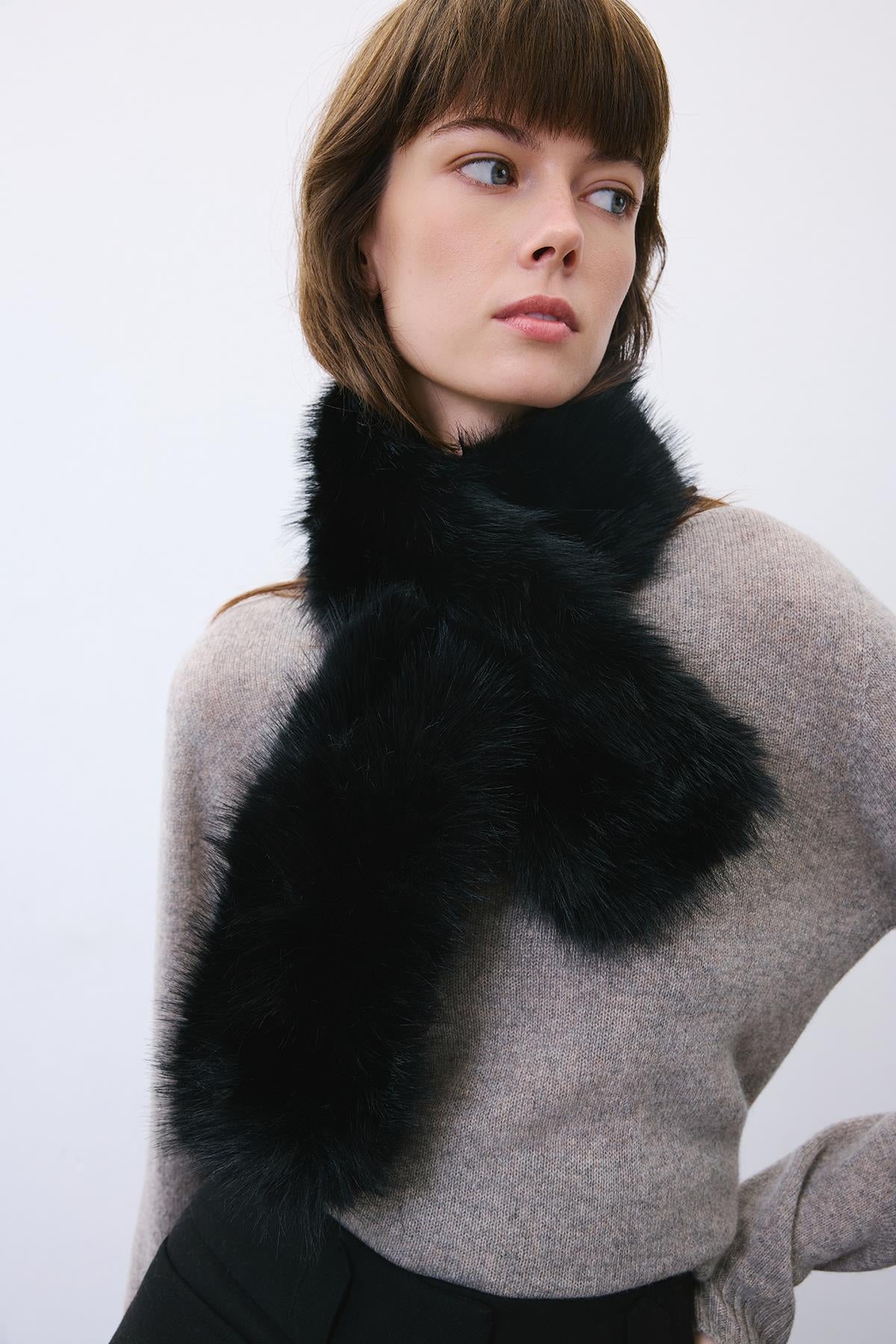 Fluffy Mink Faux Fur Neck Warmer