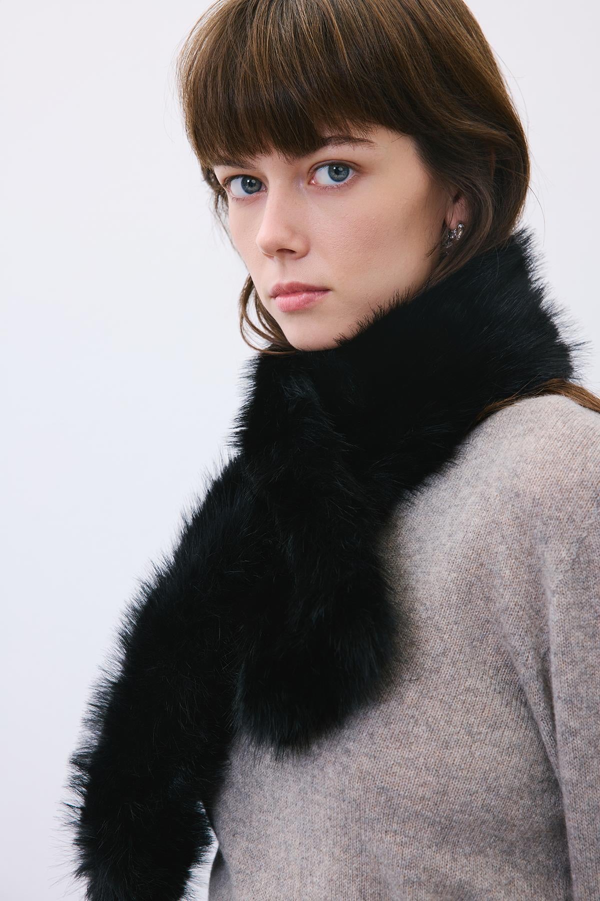 Fluffy Mink Faux Fur Neck Warmer