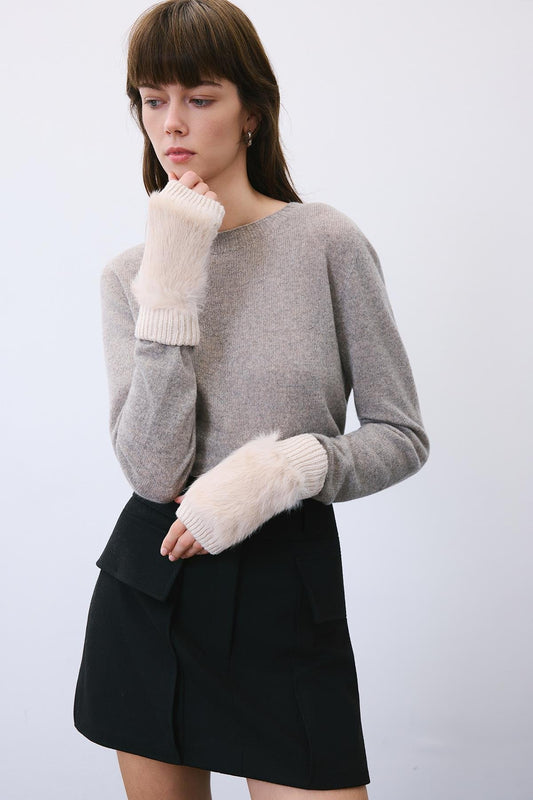 Fluffy  Knit Gloves