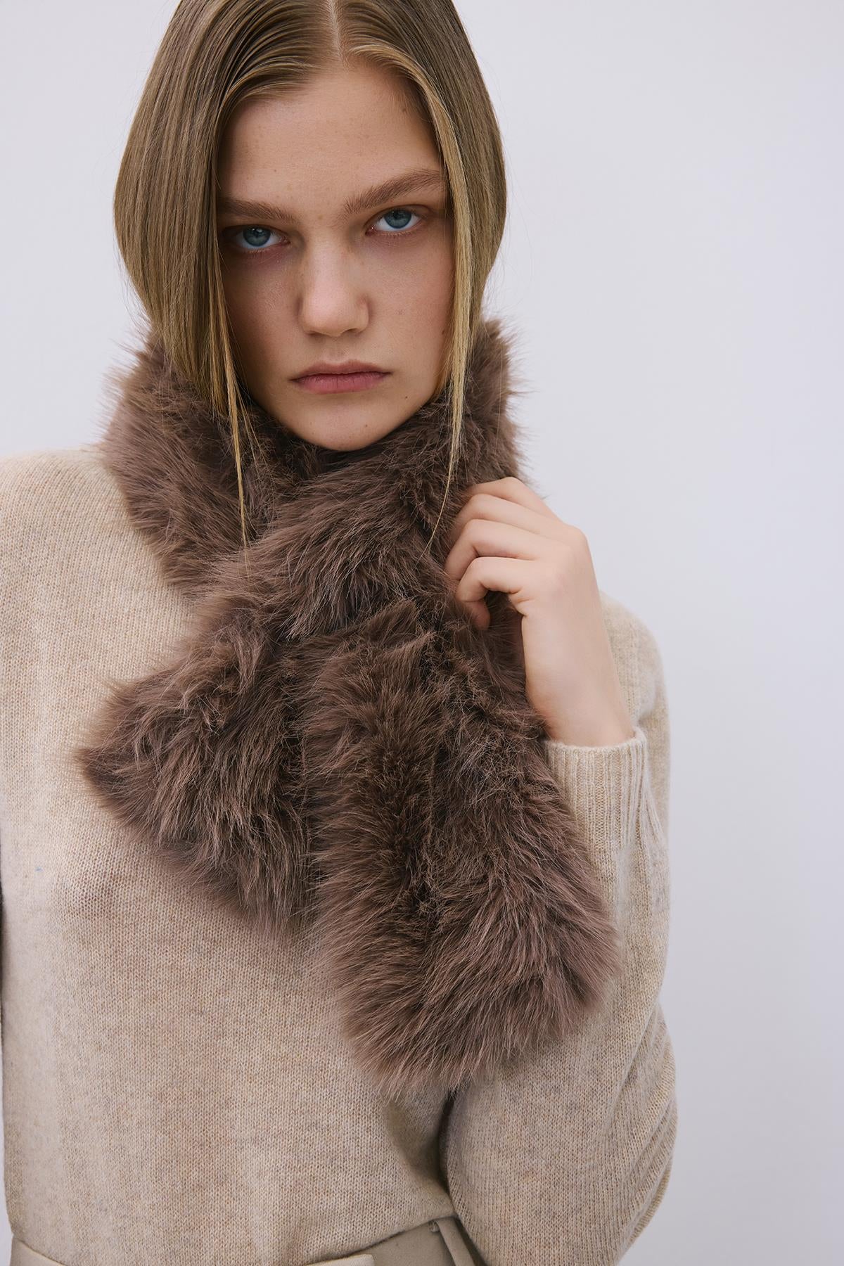 Fluffy Mink Faux Fur Neck Warmer