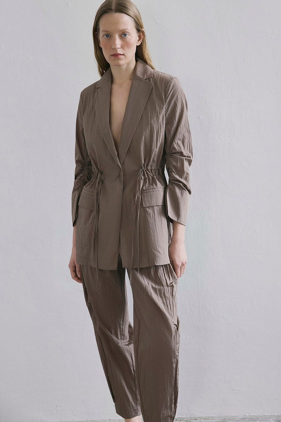 Front Pocket Gathered Detail  Jacket