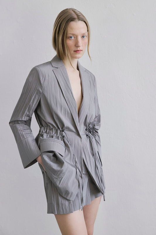 Front Pocket Gathered Detail  Jacket