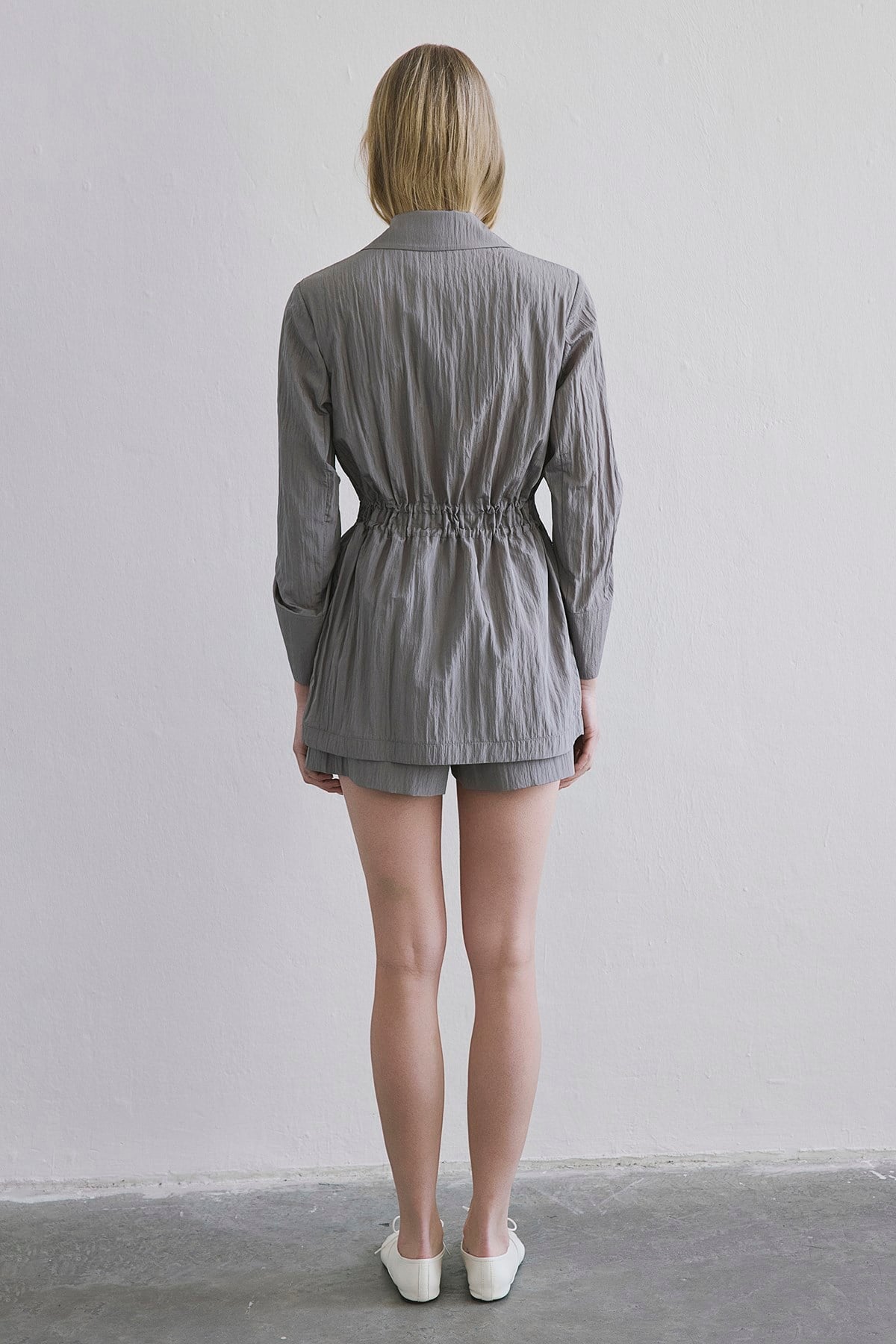 Front Pocket Gathered Detail  Jacket