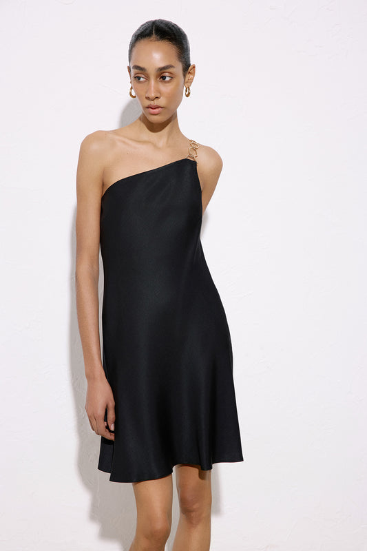 Gold Accessory Detailed Mini  Dress