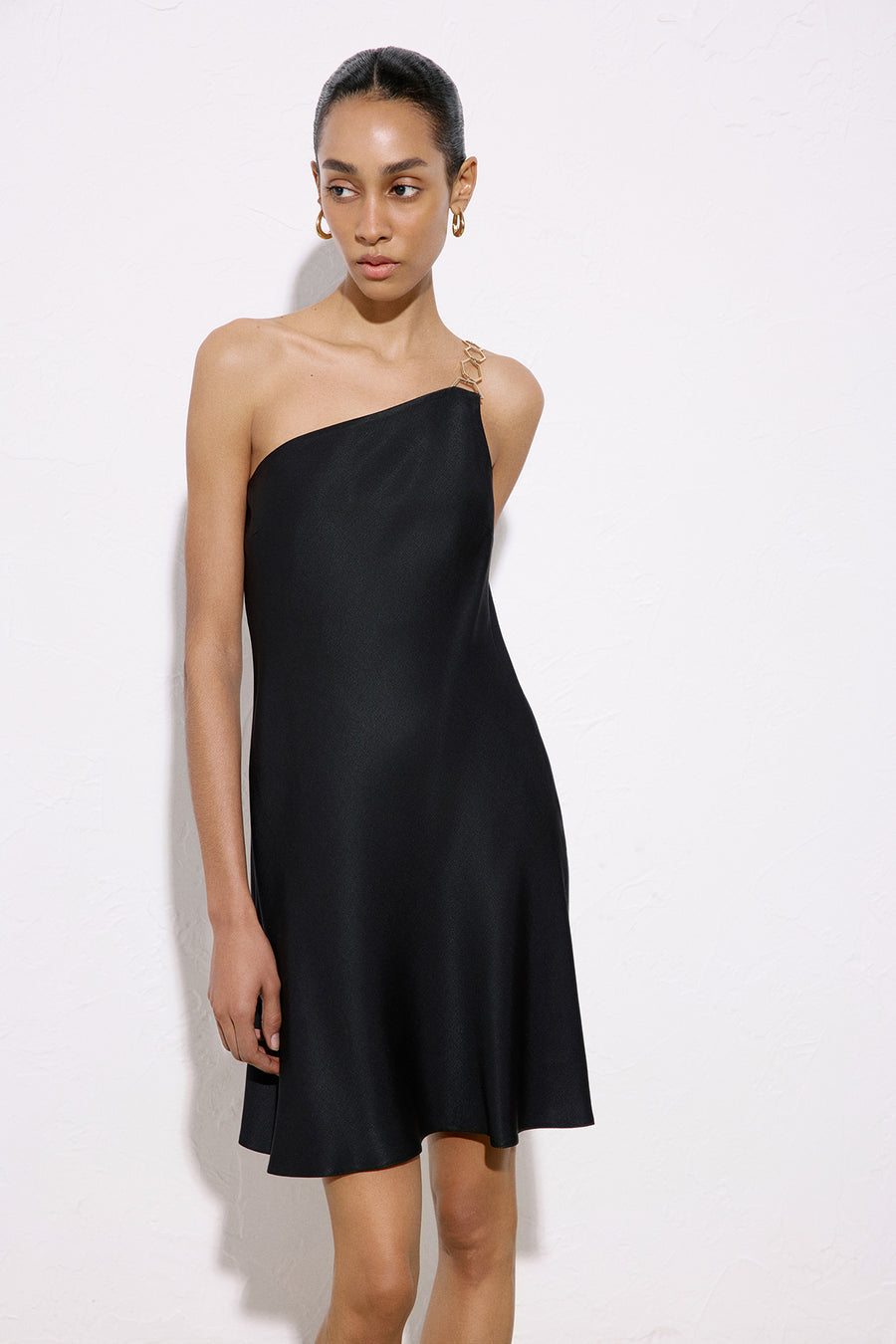 Gold Accessory Detailed Mini  Dress