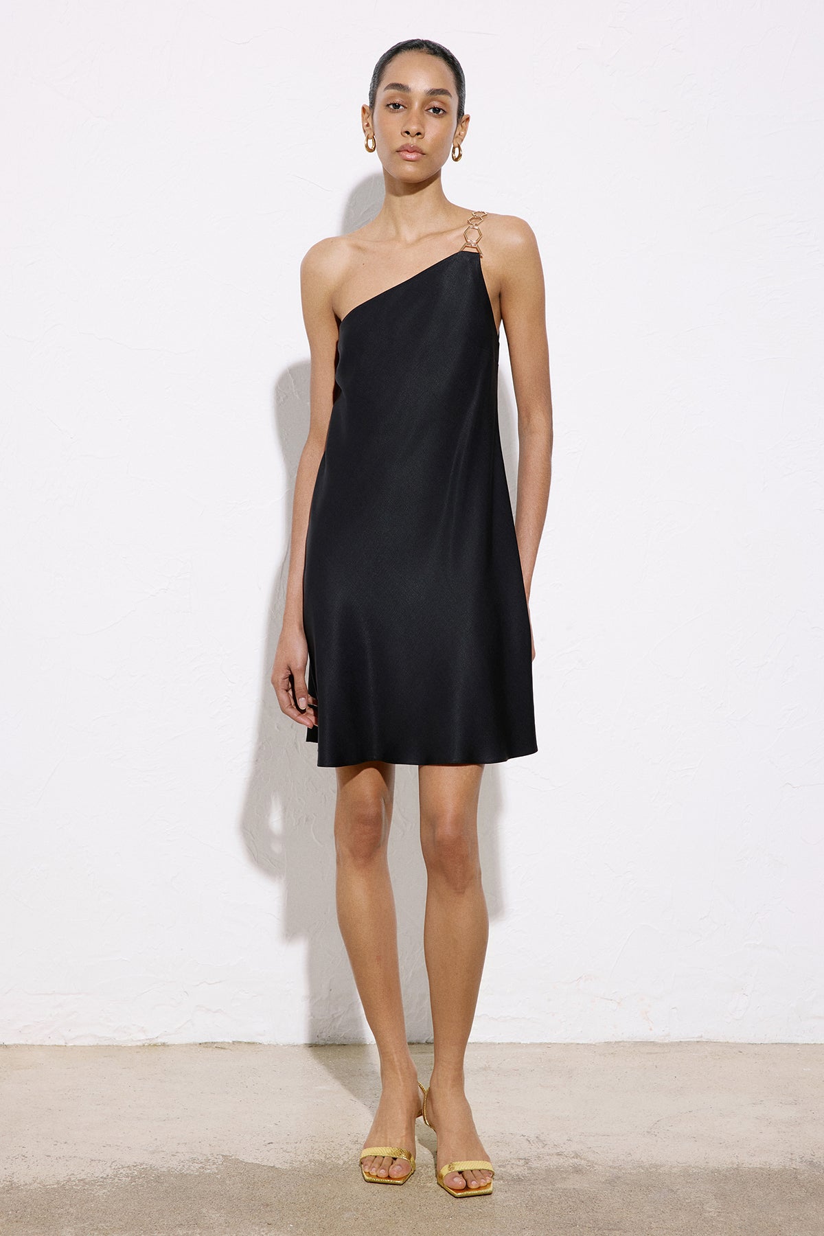 Gold Accessory Detailed Mini  Dress