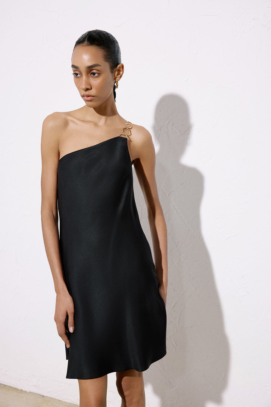 Gold Accessory Detailed Mini  Dress