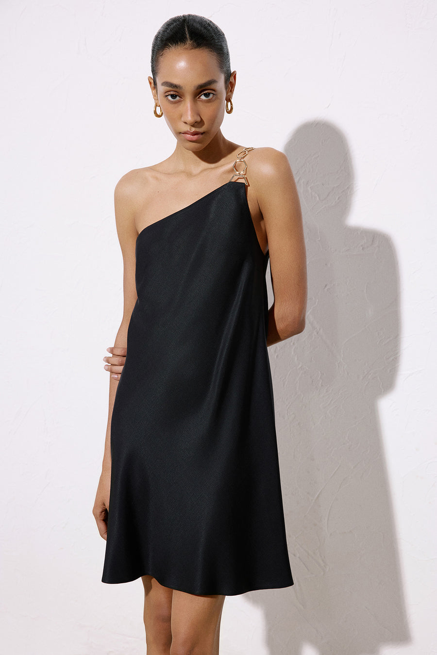 Gold Accessory Detailed Mini  Dress