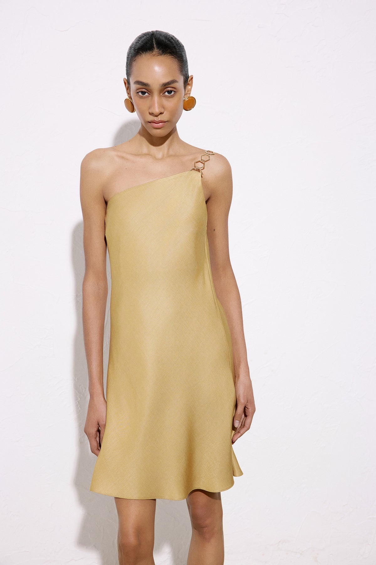Gold Accessory Detailed Mini  Dress