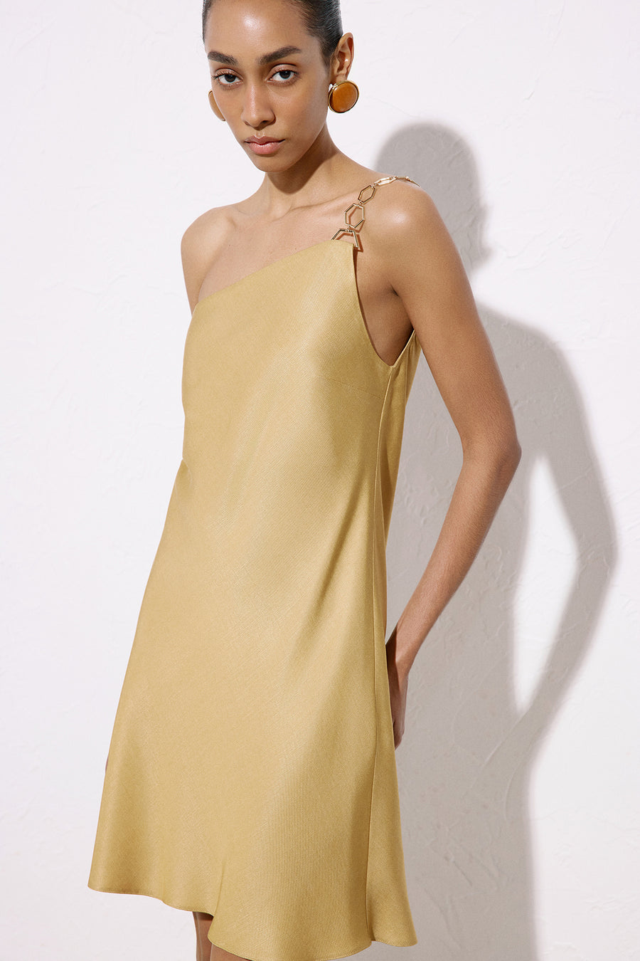 Gold Accessory Detailed Mini  Dress