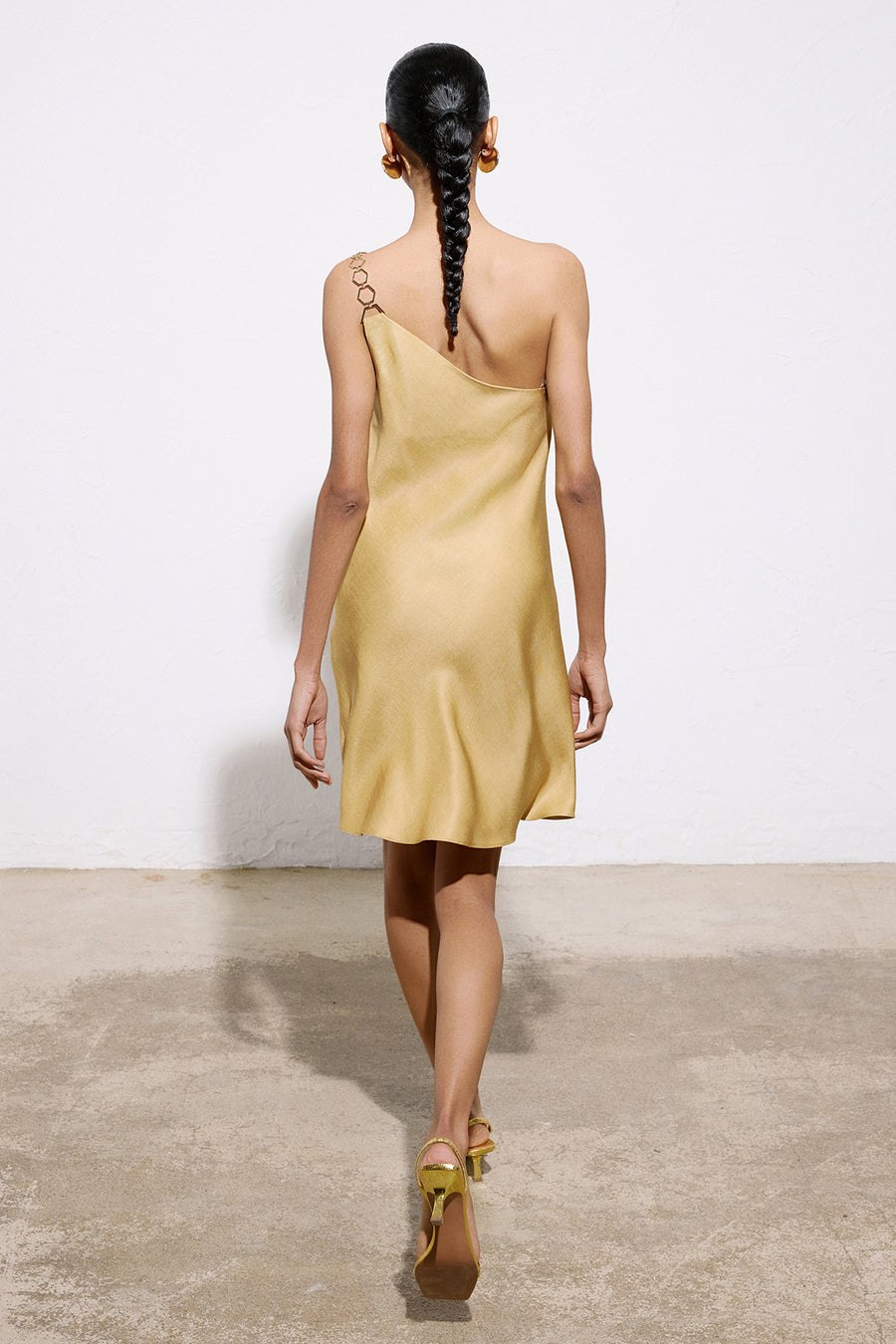 Gold Accessory Detailed Mini  Dress