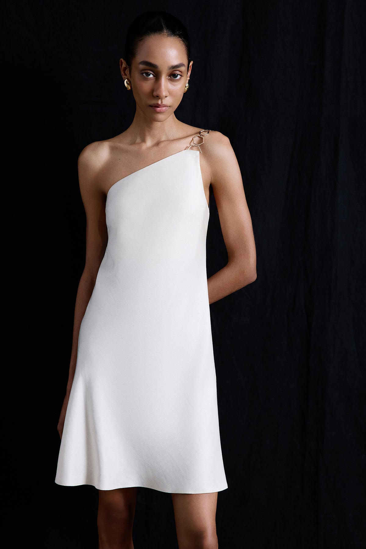 Gold Accessory Detailed Mini  Dress