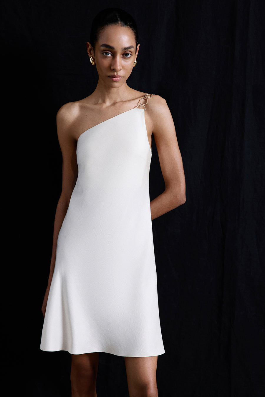 Gold Accessory Detailed Mini  Dress