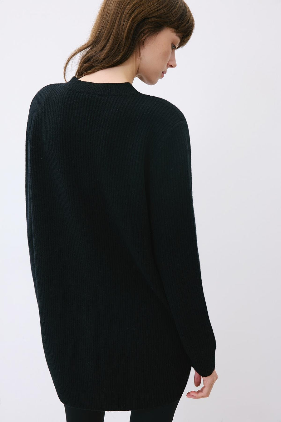 Gold Buttoned  Knit Cardigan