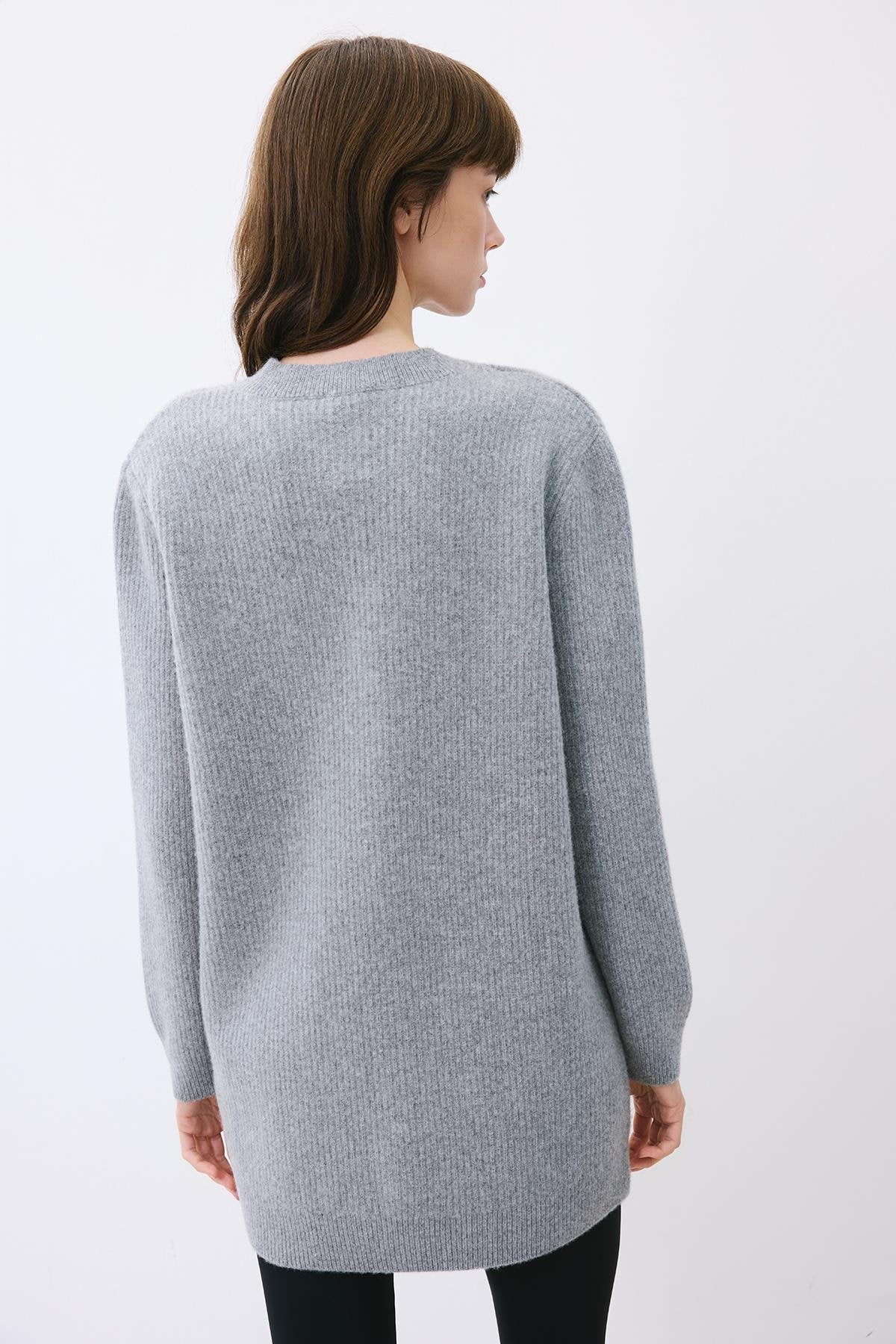 Gold Buttoned  Knit Cardigan