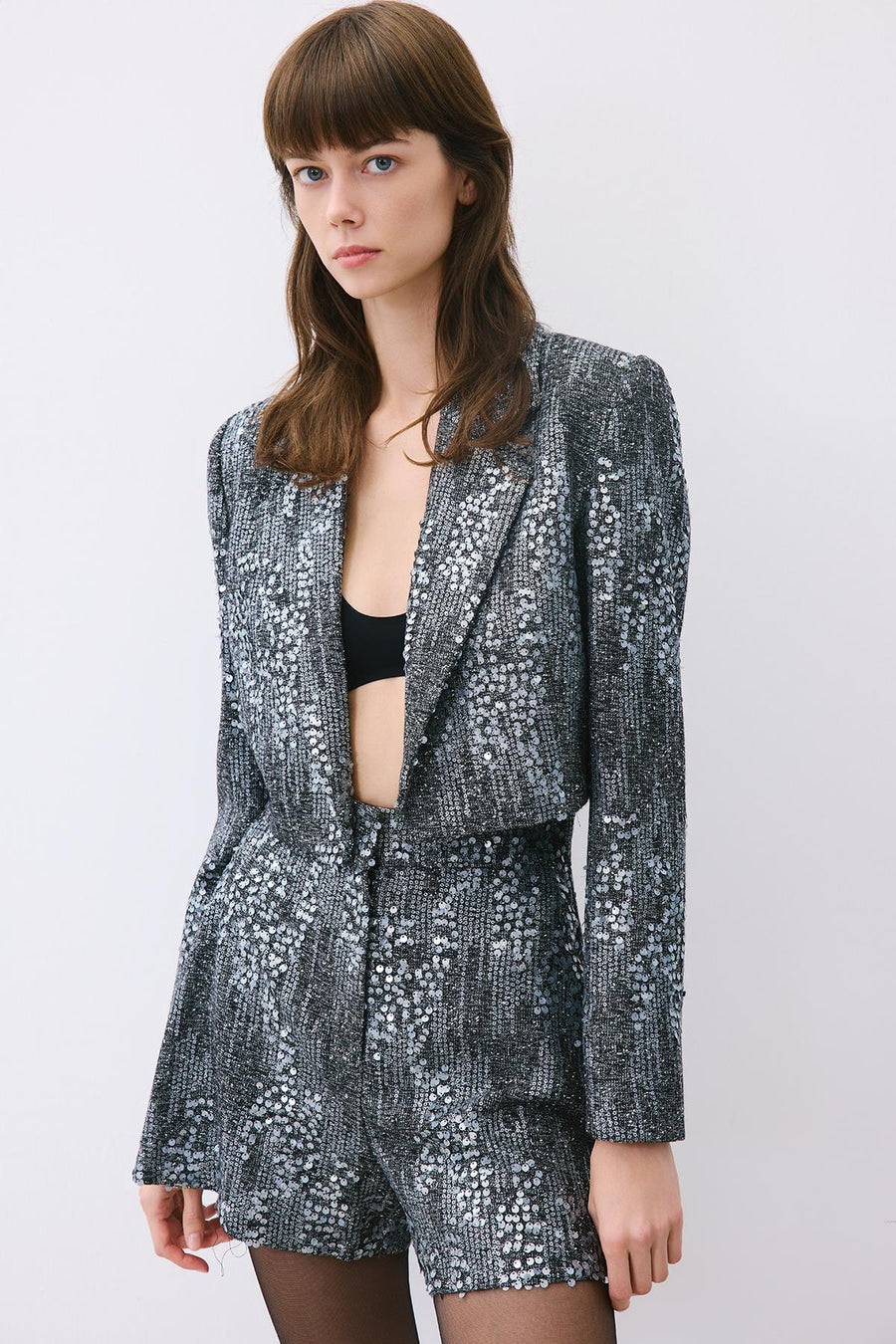 Sequin High Waist Shorts