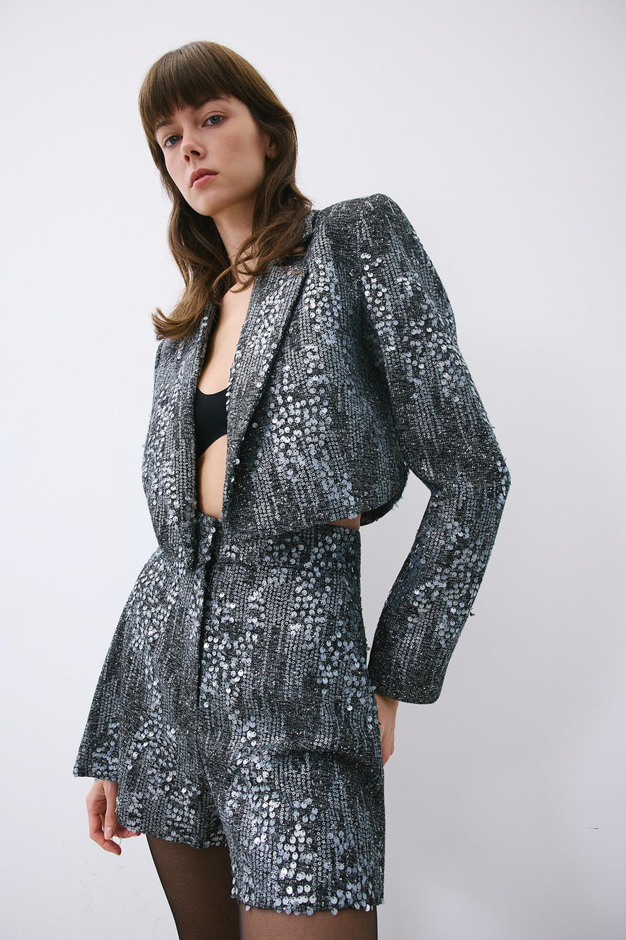 Sequin High Waist Shorts