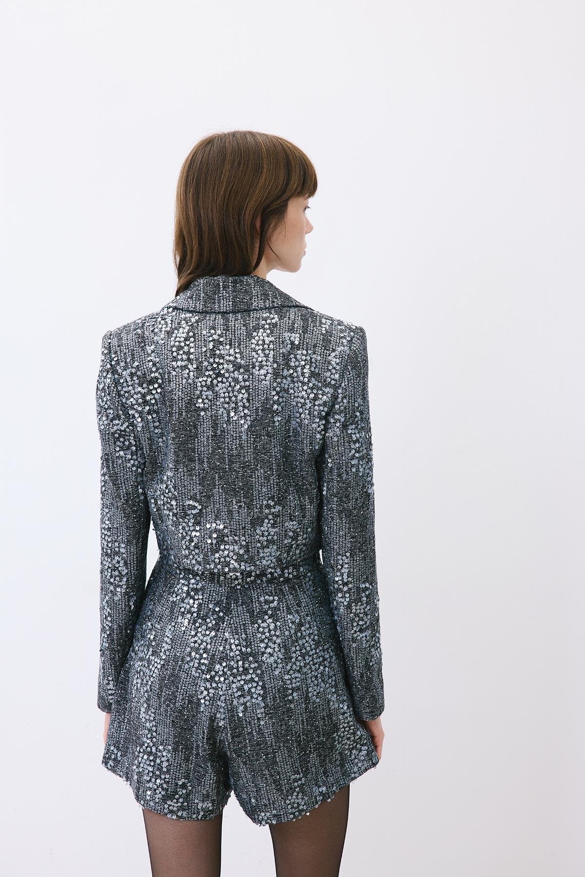 Sequin High Waist Shorts