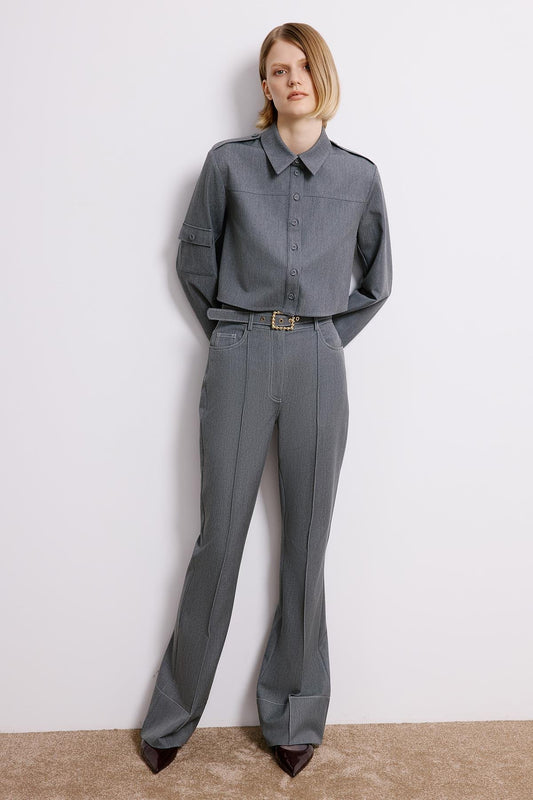 Trousers With Gold Belt