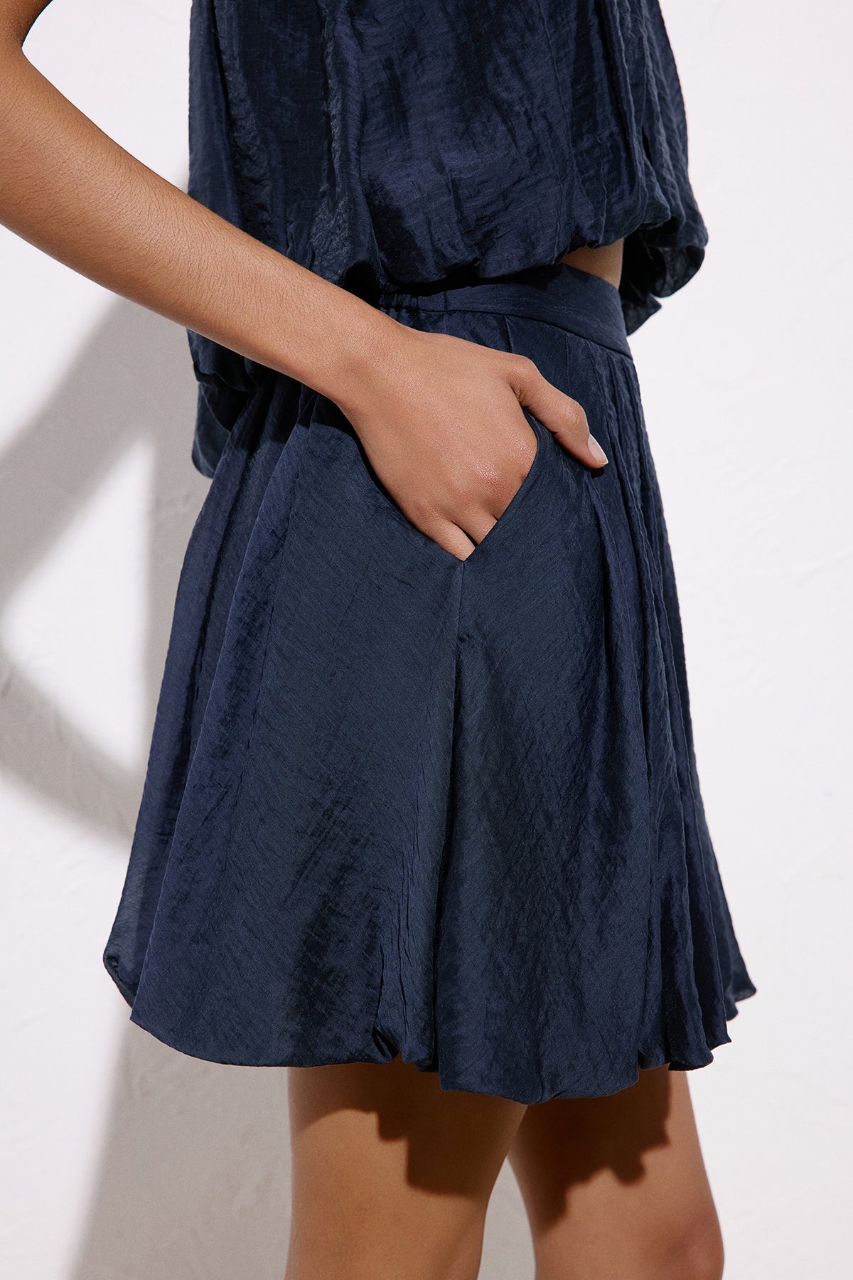 High Waist Balloon Cut Mini  Skirt
