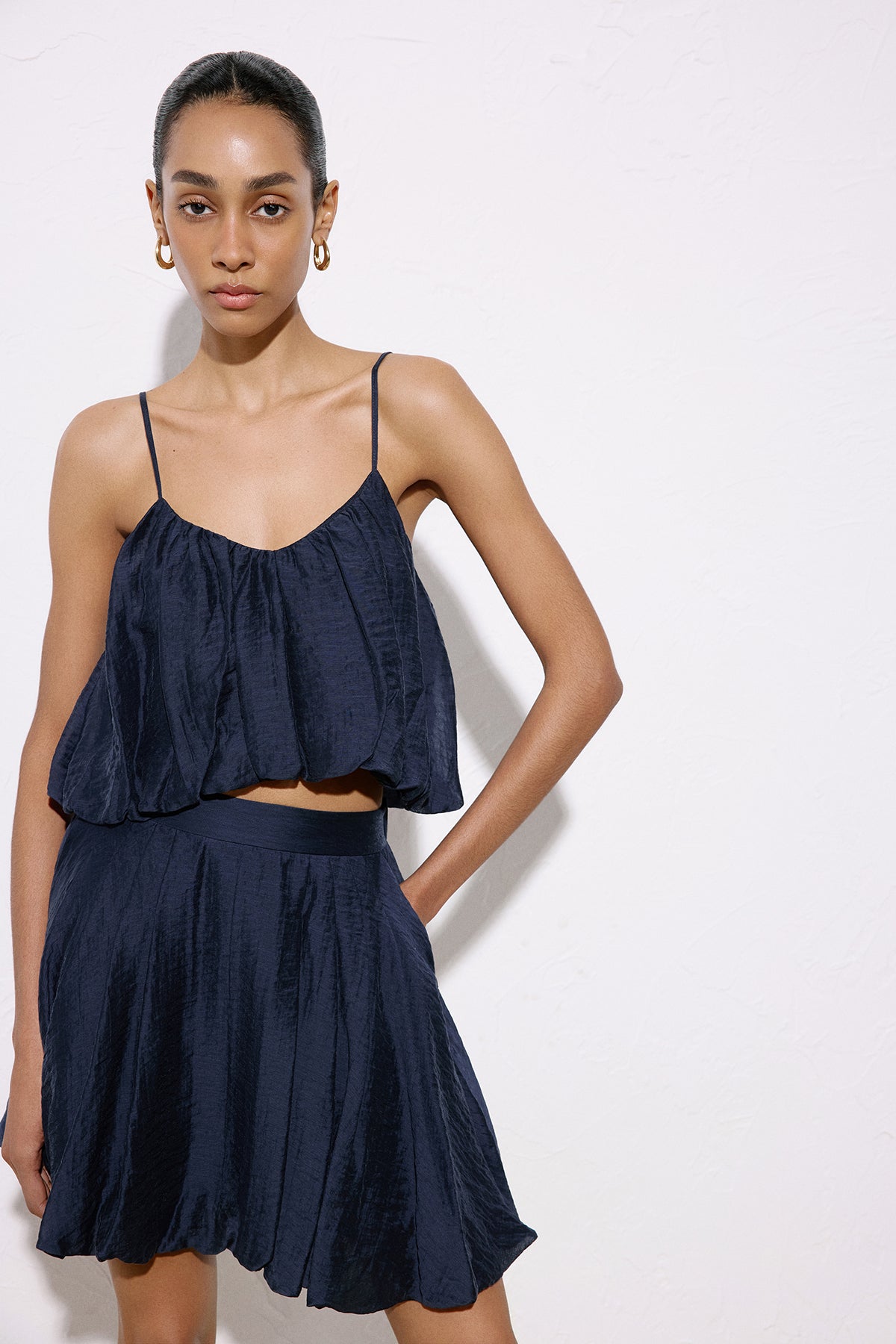 High Waist Balloon Cut Mini  Skirt