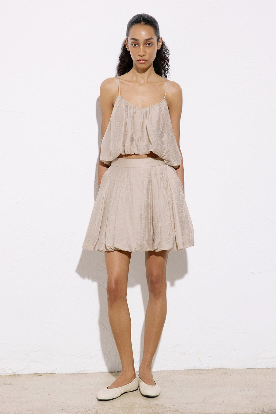 High Waist Balloon Cut Mini  Skirt