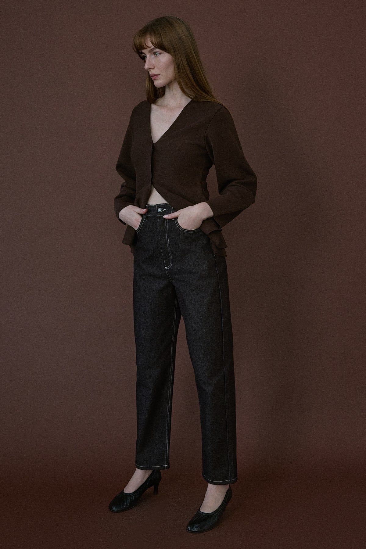 High Waist Barrel Fit  Trousers