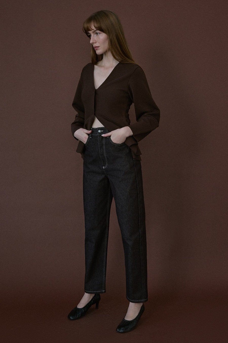 High Waist Barrel Fit  Trousers