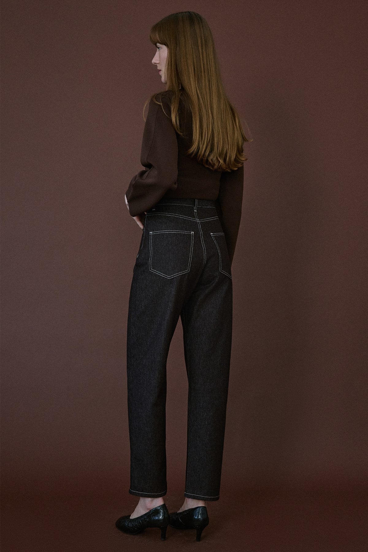 High Waist Barrel Fit  Trousers