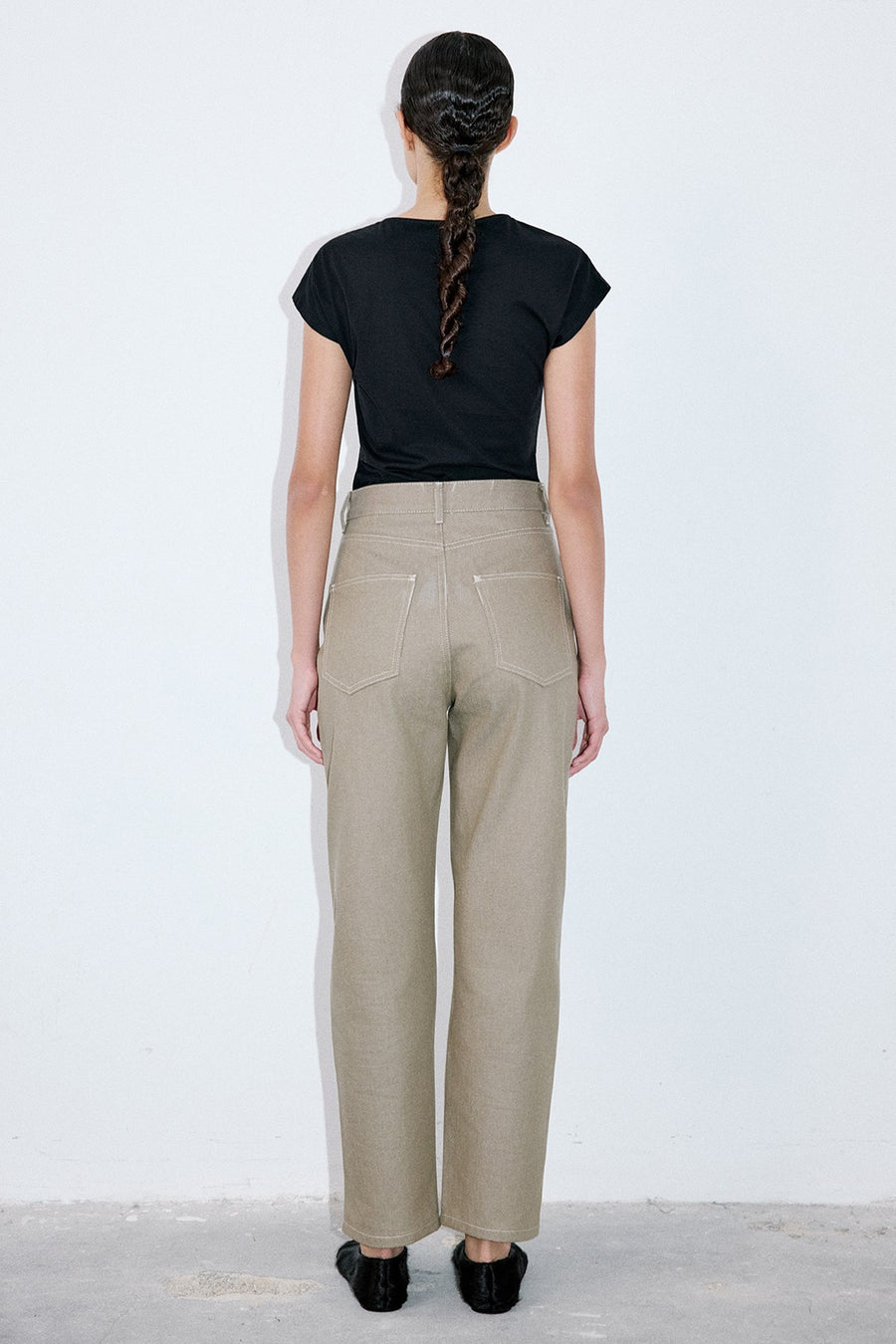 High Waist Barrel Fit  Trousers