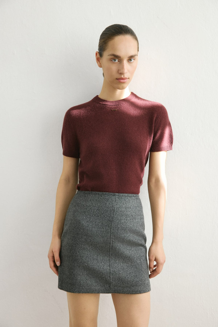 High Waist Cachet A Line Mini  Skirt