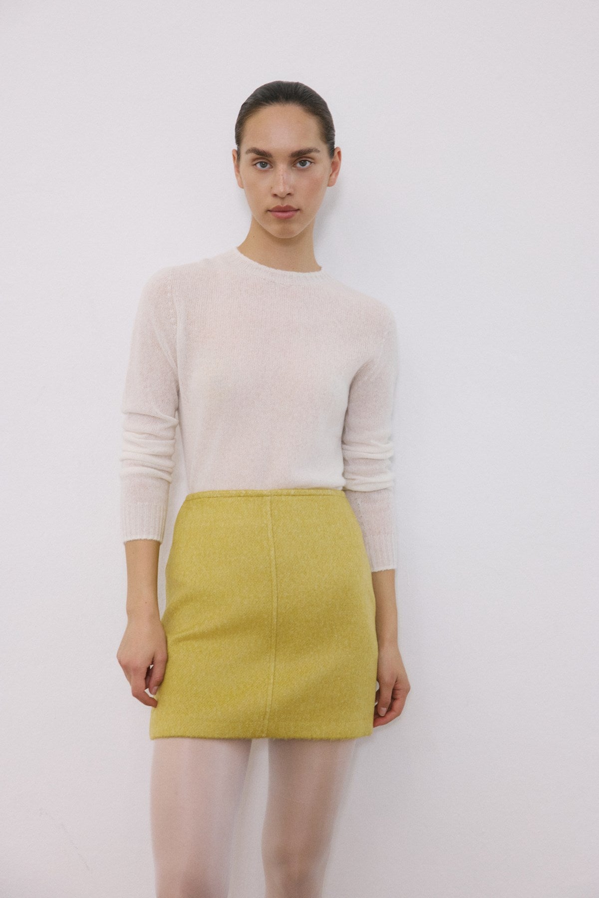 High Waist Cachet A Line Mini  Skirt