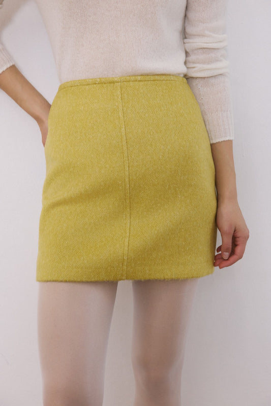 High Waist Cachet A Line Mini  Skirt