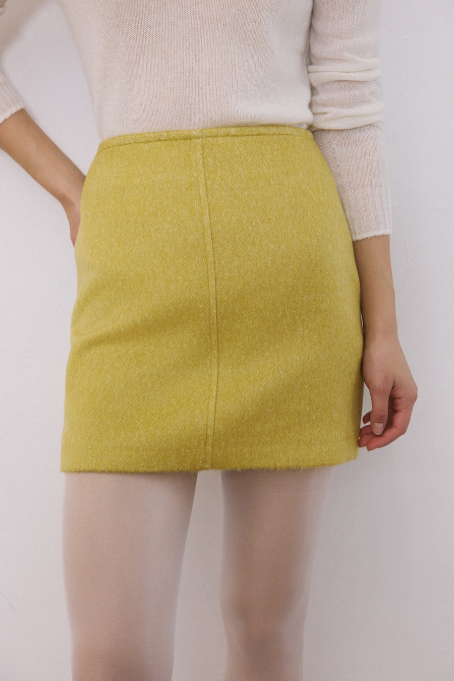 High Waist Cachet A Line Mini  Skirt