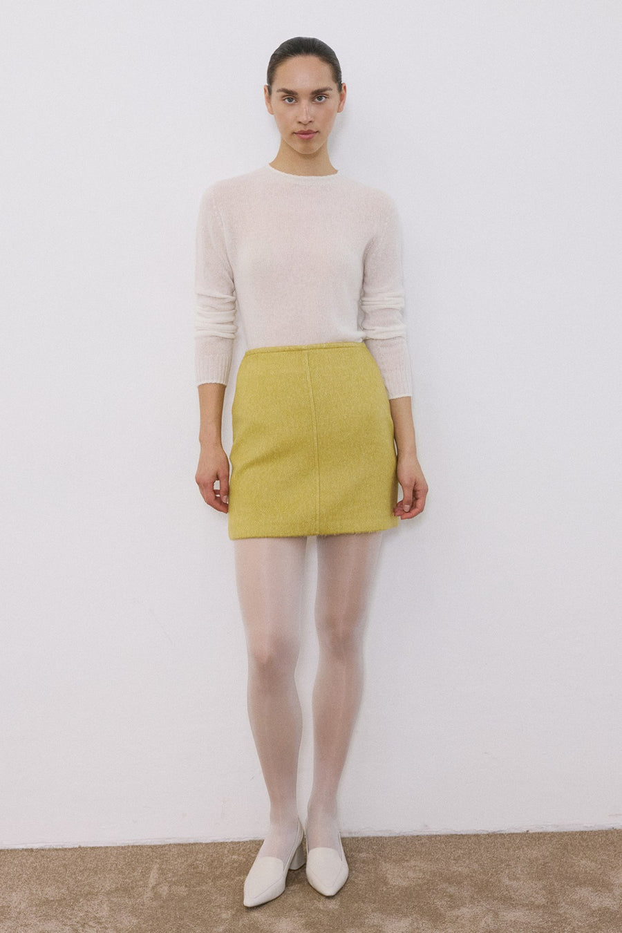 High Waist Cachet A Line Mini  Skirt