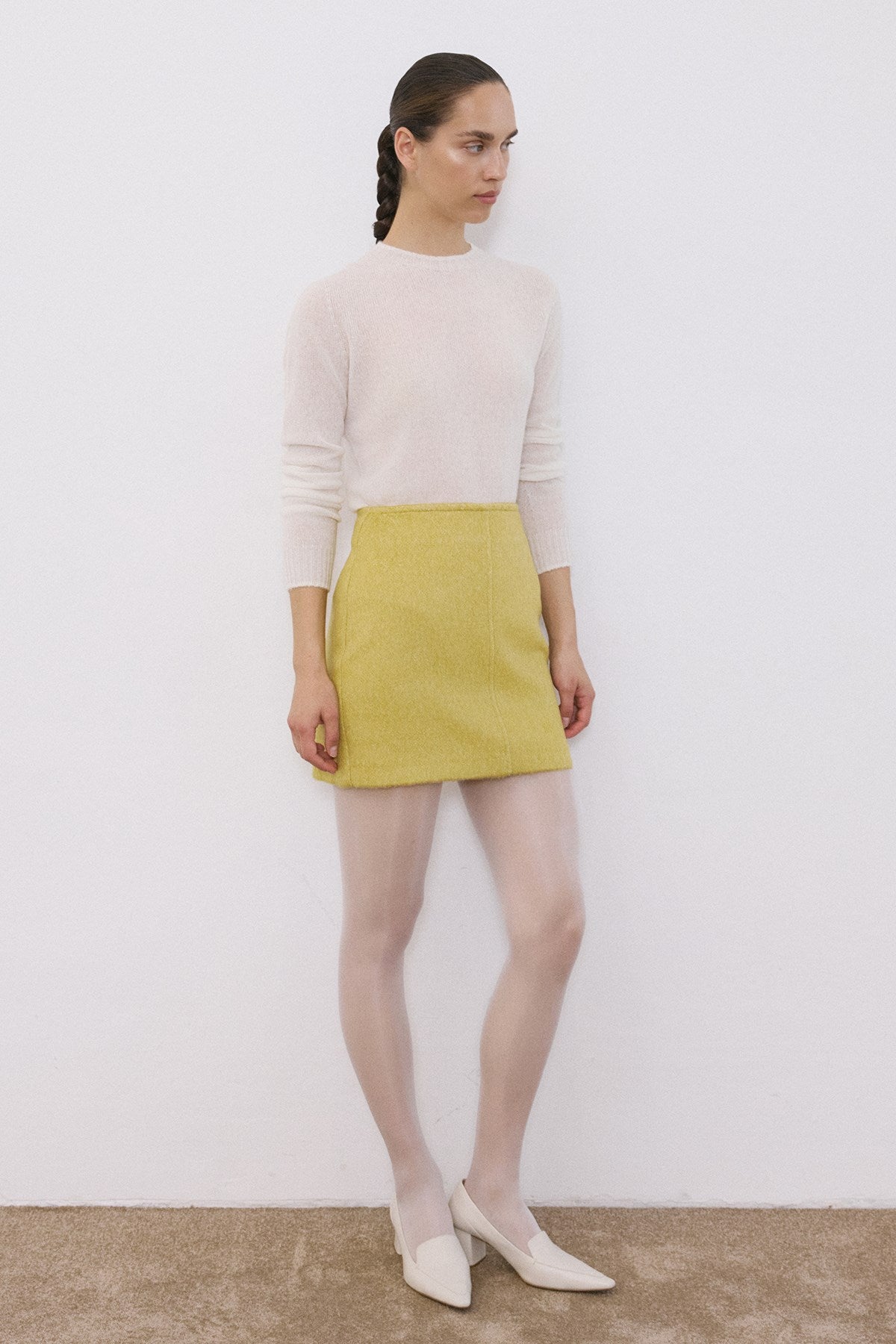 High Waist Cachet A Line Mini  Skirt
