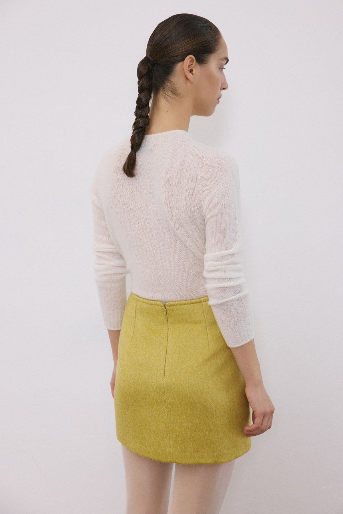 High Waist Cachet A Line Mini  Skirt