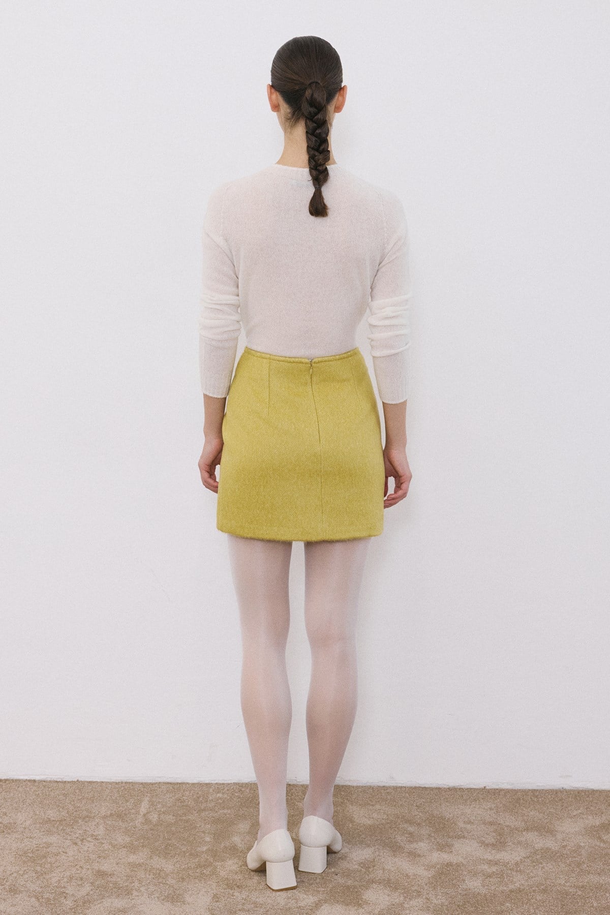 High Waist Cachet A Line Mini  Skirt