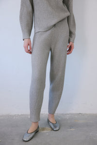Mink High Waist Knit Balloon Fit  Trousers