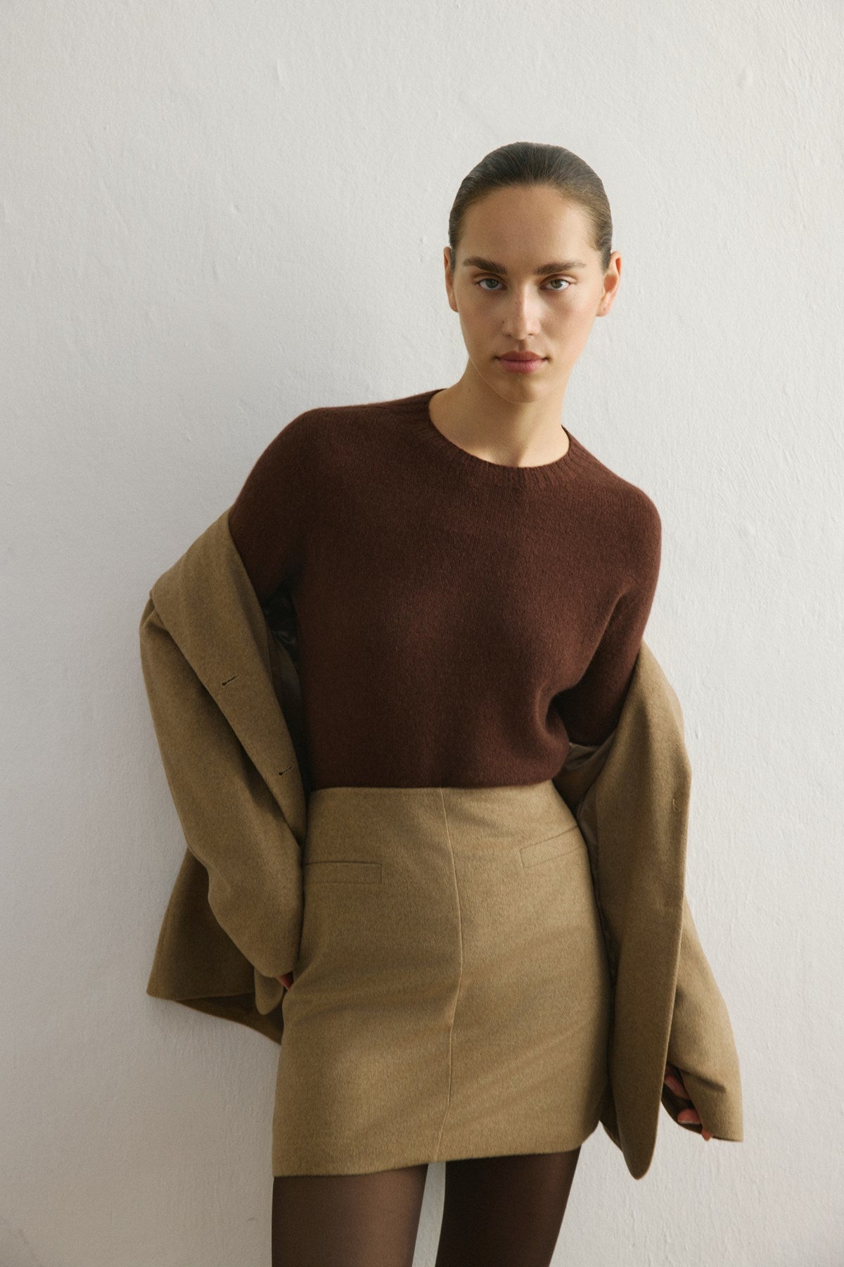 High Waist Lined A-Line Mini  Skirt
