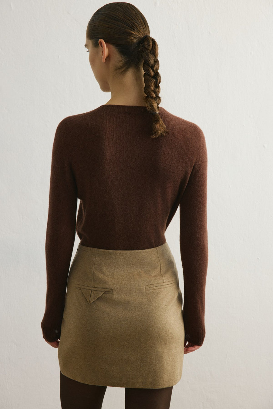 High Waist Lined A-Line Mini  Skirt
