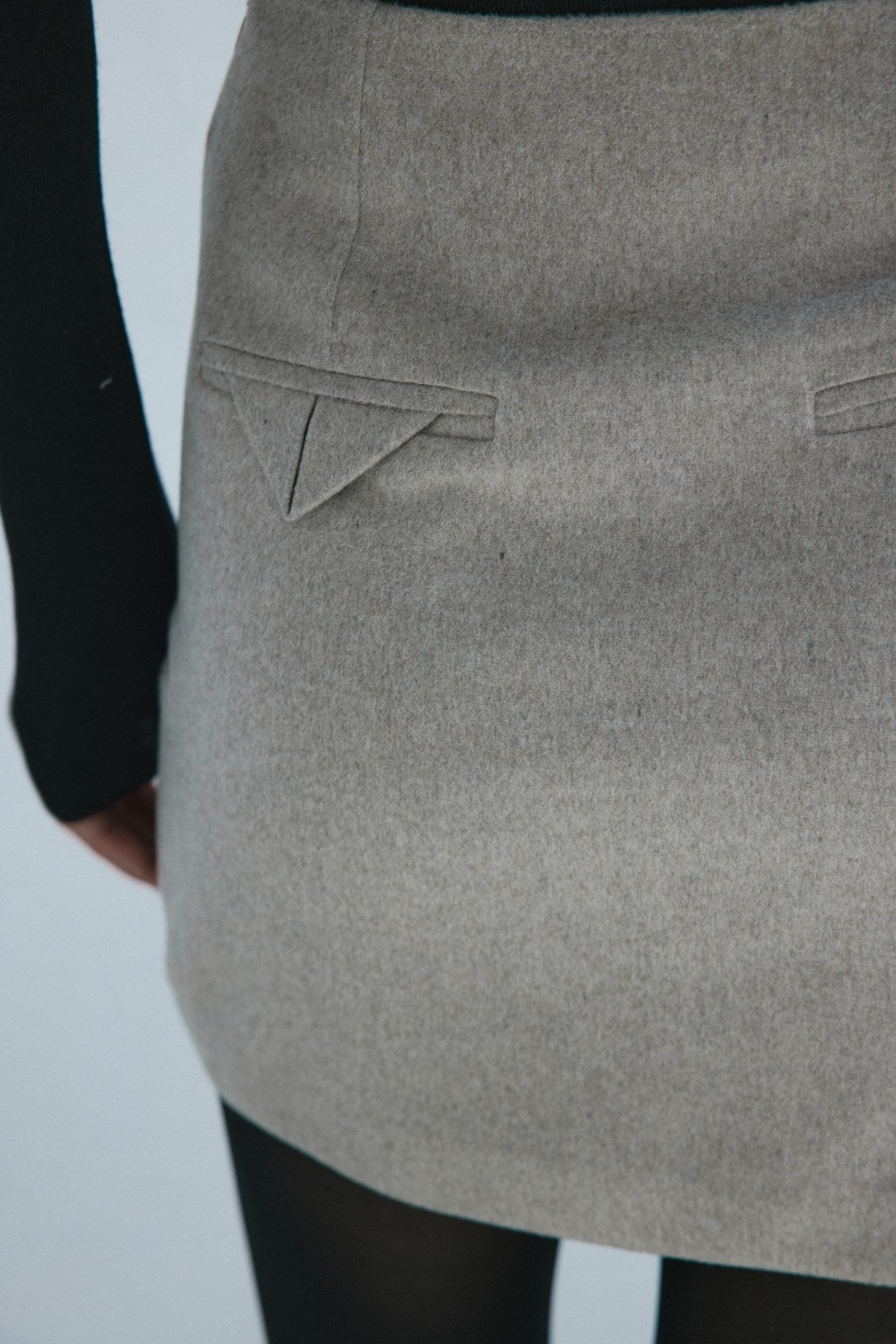 High Waist Lined A-Line Mini  Skirt