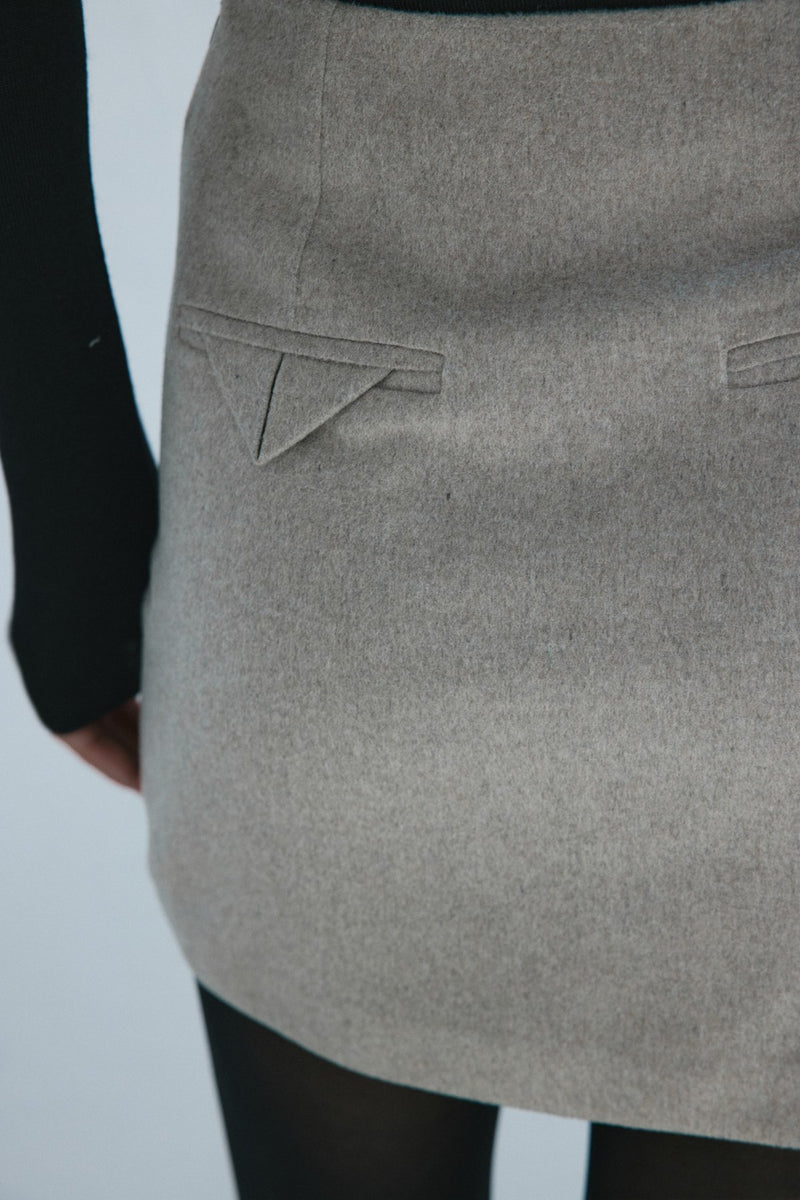 High Waist Lined A-Line Mini  Skirt