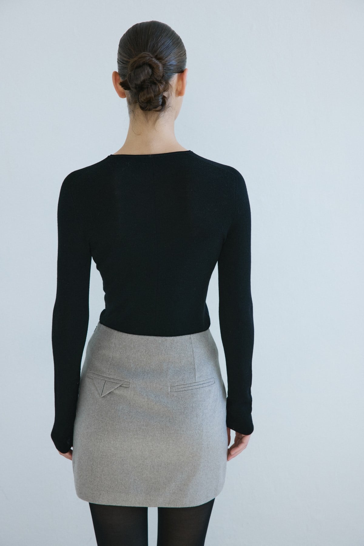 High Waist Lined A-Line Mini  Skirt